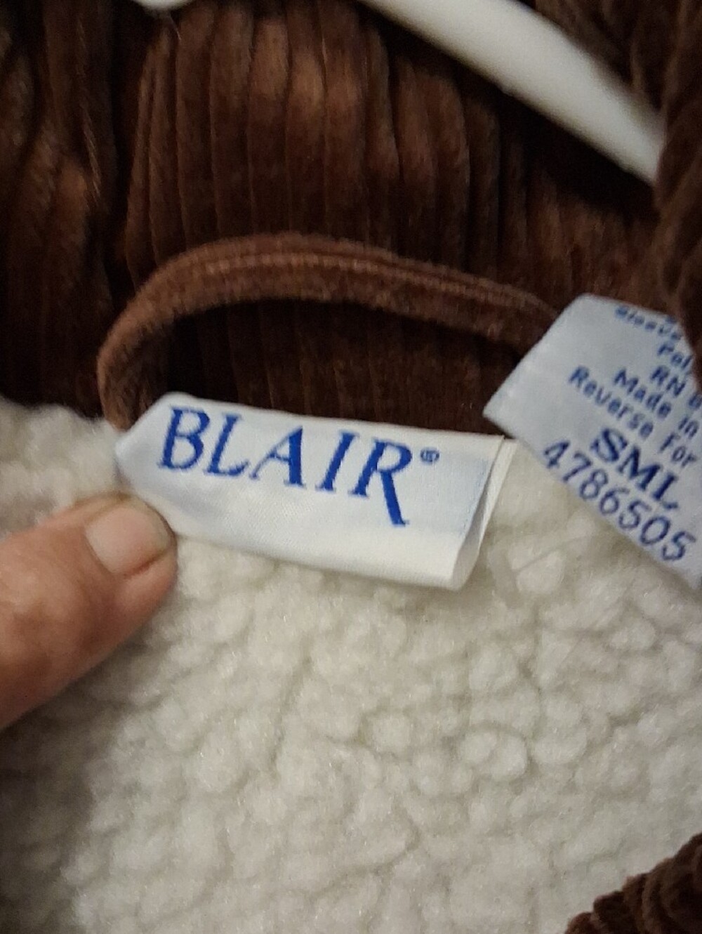Women's Brown Corduroy Button-Front Coat - Picture 2 of 3